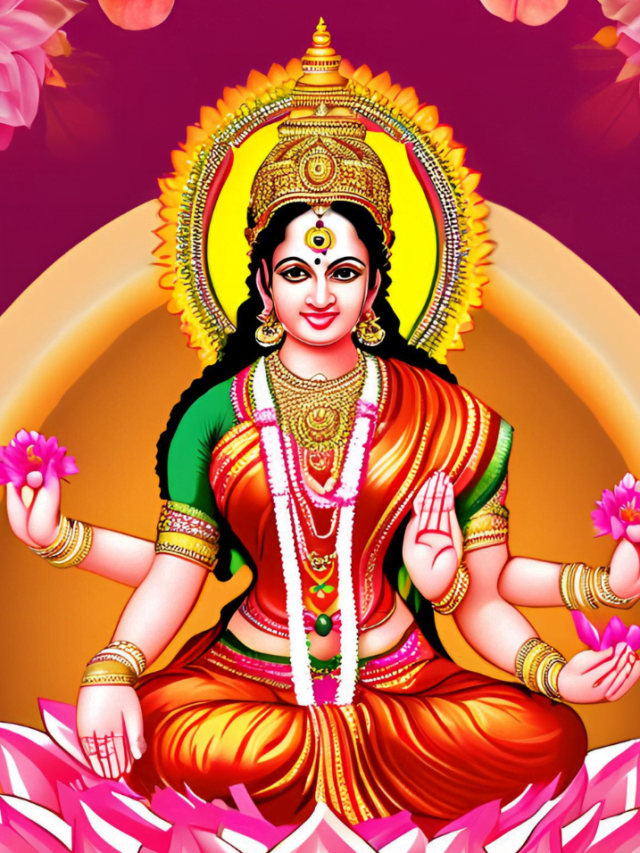 Pray God Lakshmi Devi with Following Flowers