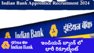 Indian Bank Apprentice Recruitment 2024