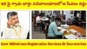 Govt Withdraws Registration Services At Secretariats