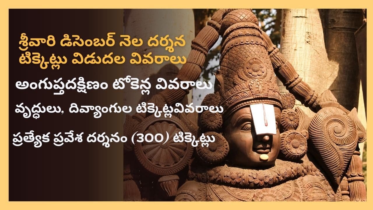 Srivari December 2024 Darshan Tickets Book Now