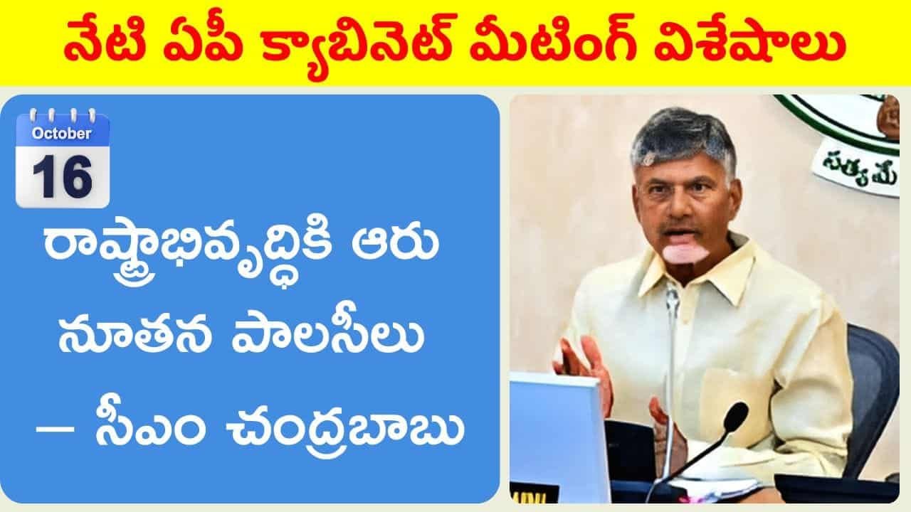 CM Chandrababu 6 New Policies For State Development