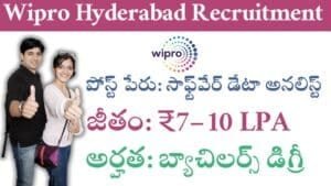 Wipro Hiring Fresher Software Engineer data Analyst