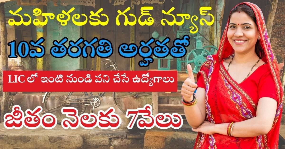 LIC WFH Jobs For Womens